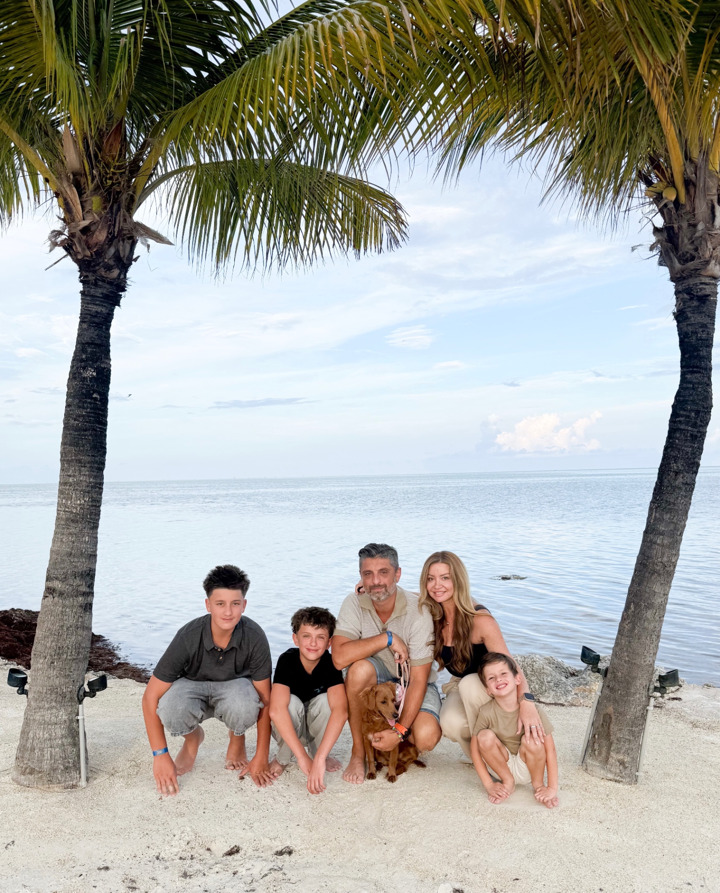 Maggie's family — mom, dad, and the three boys